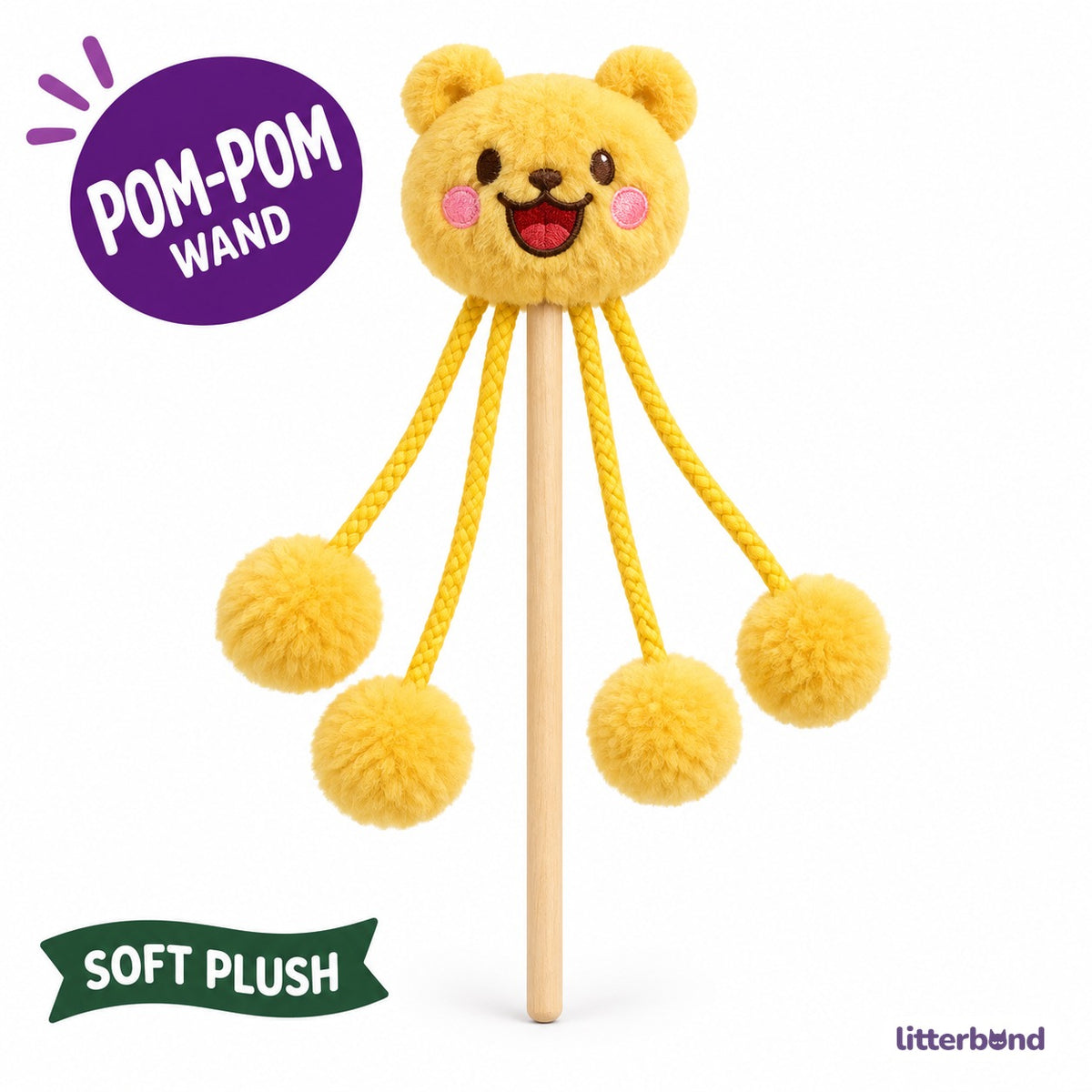 Teddy Pom-Pom Wand for Batting