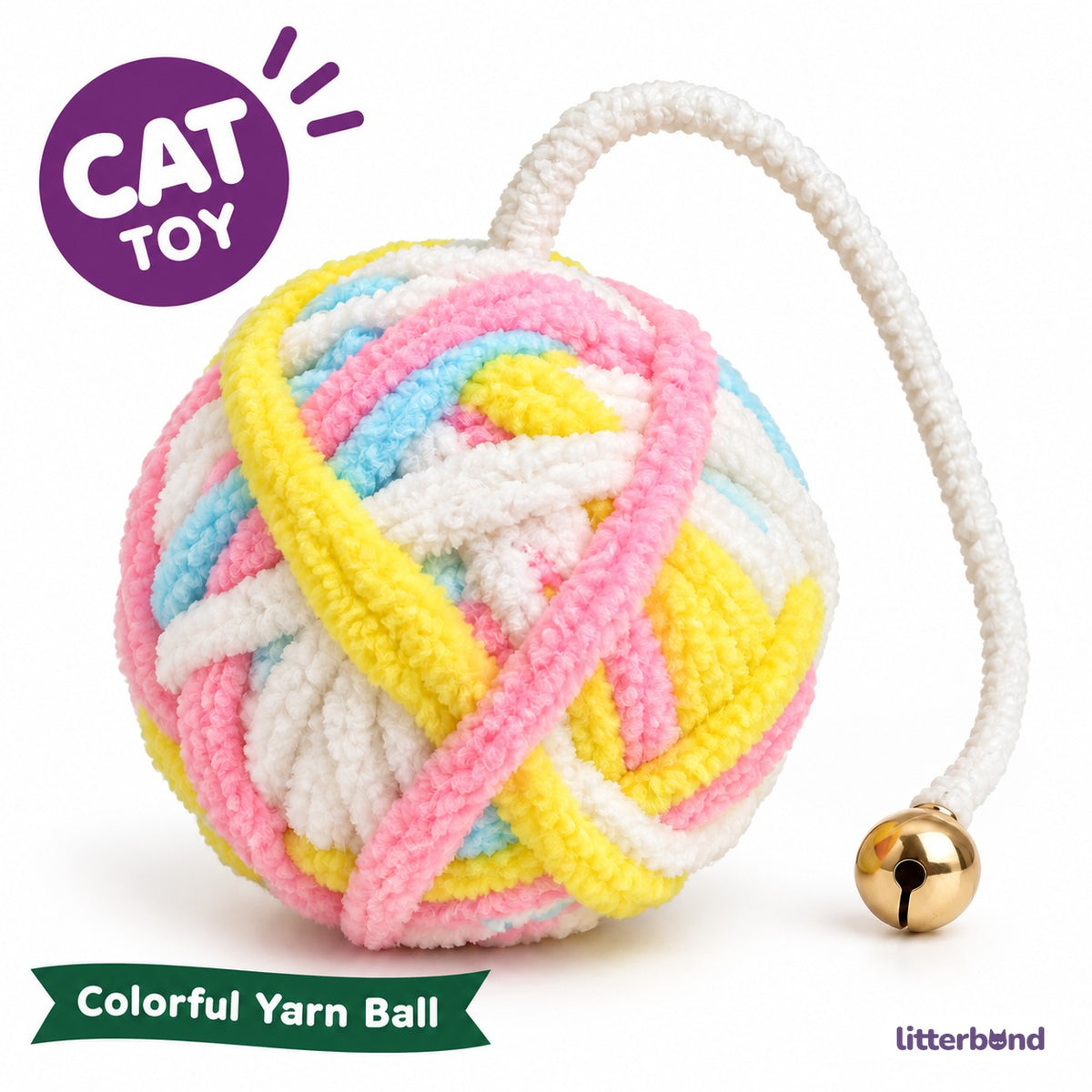Yarn Ball Bell Toy