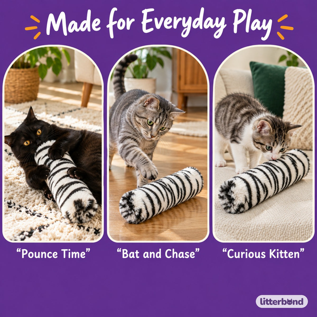 Zebra Stripe Kicker Pillow for Hugging - playtime at home