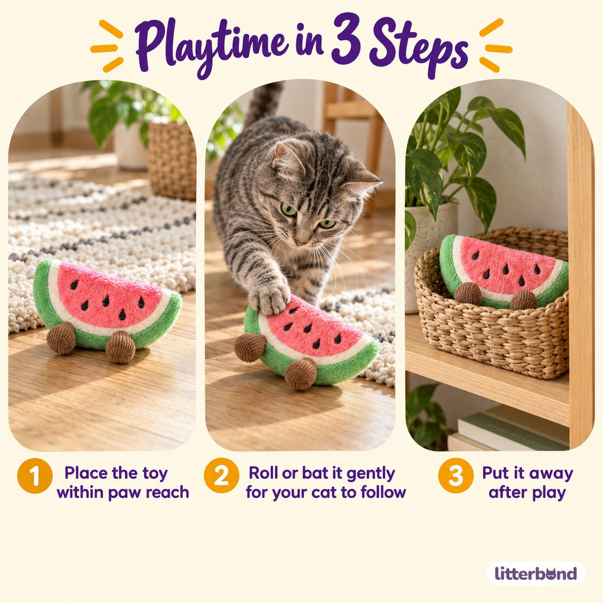 Fruit Plush Toys for Batting - how to play
