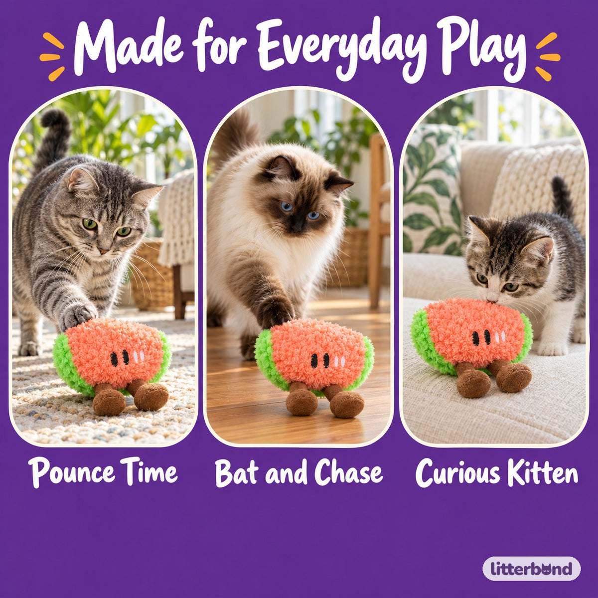 Fruit Plush Toys for Batting - playtime at home