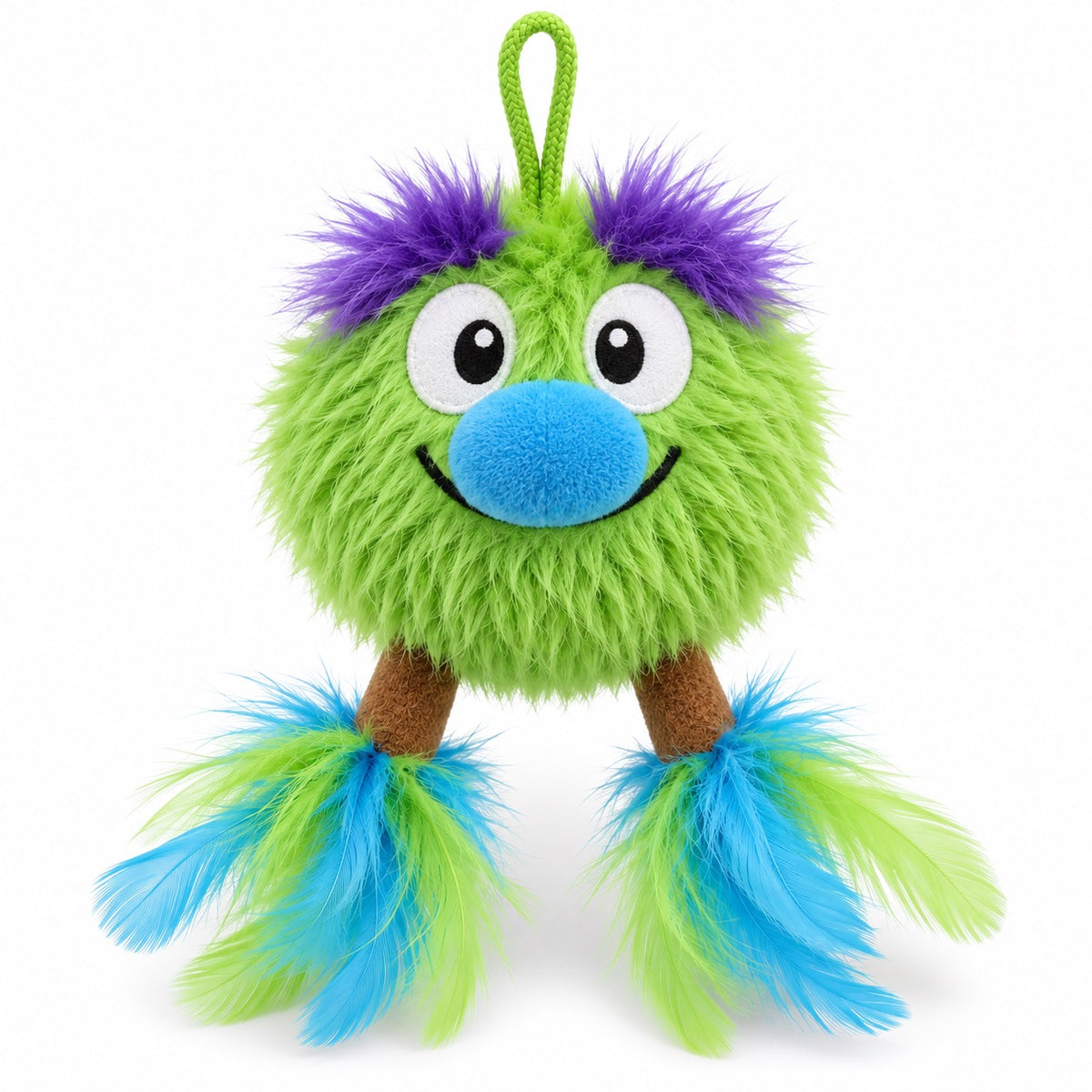 Monster Feather Hanging Toy - Green Monster