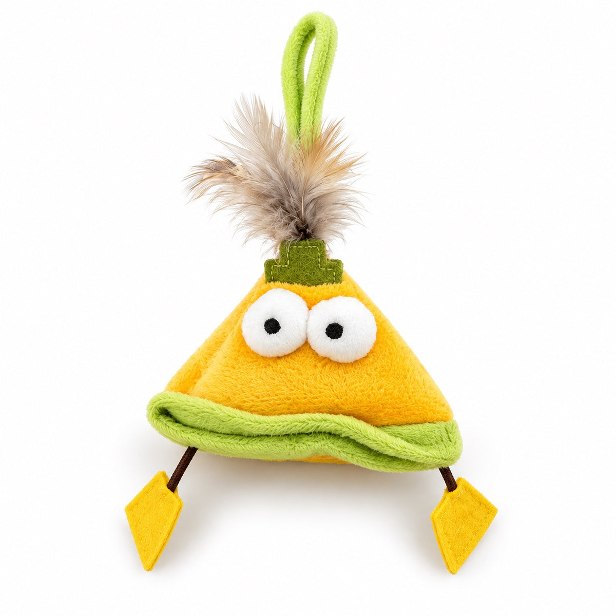 Monster Feather Hanging Toy - Yellow Monster