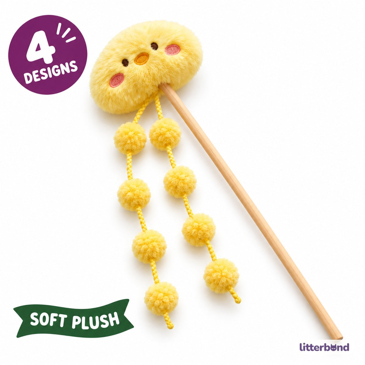 Pom-Pom Plush Teaser Wand