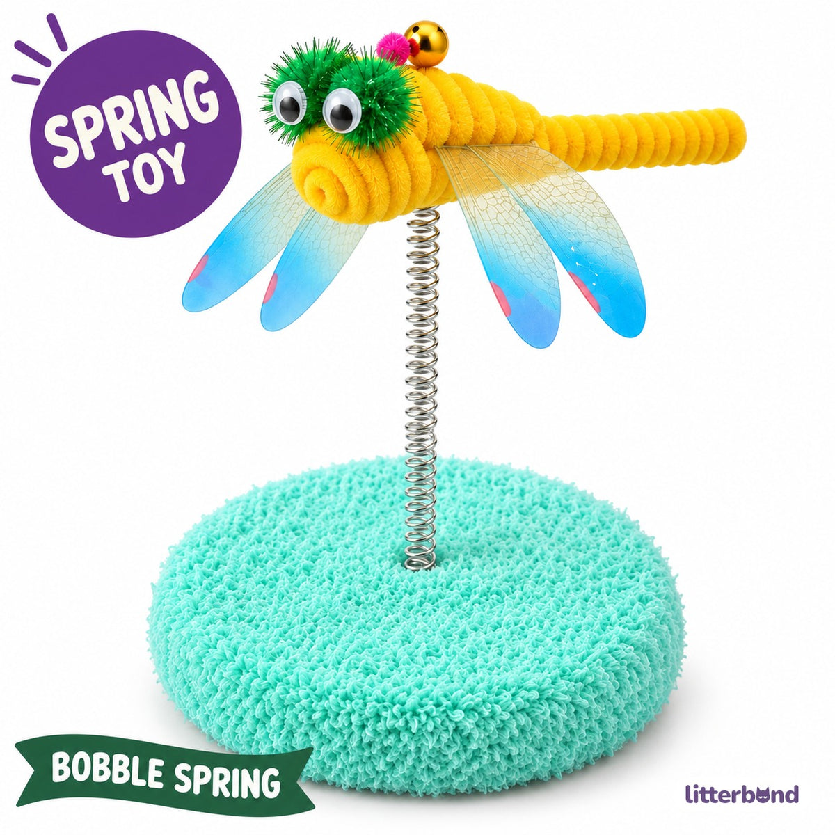 Dragonfly Spring Toy for Batting
