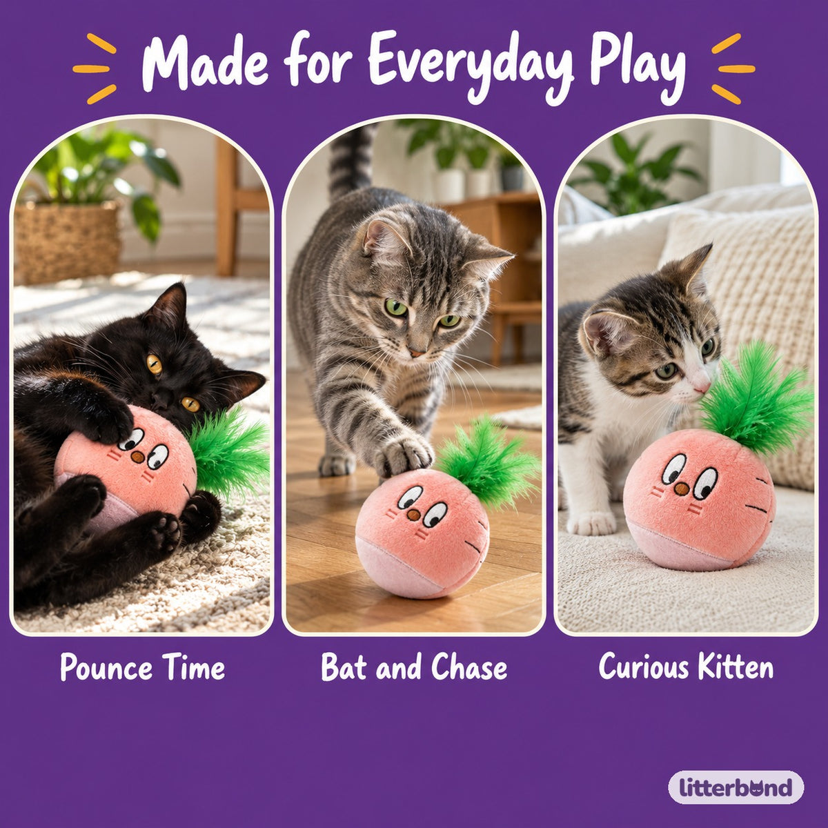 Pink Radish Plush for Hugging - playtime at home