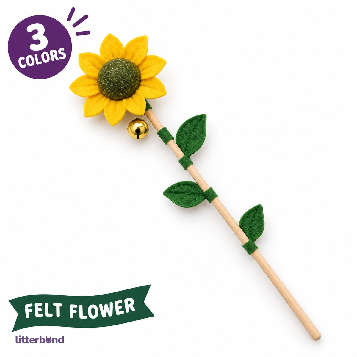 Sunflower Catnip Wand for Batting