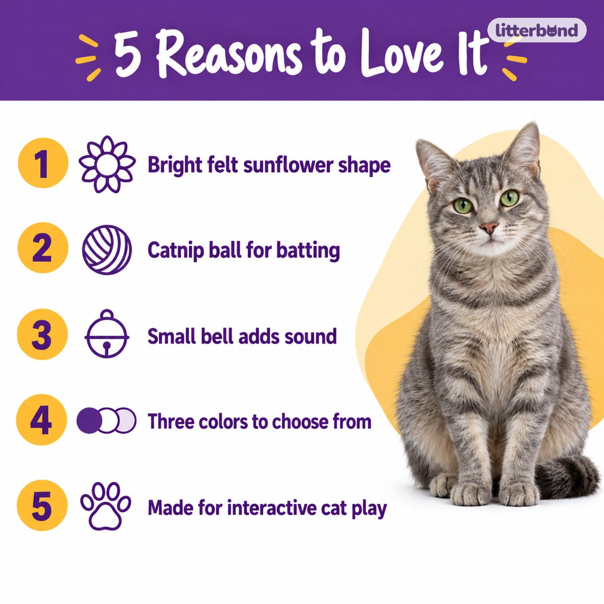 Sunflower Catnip Wand for Batting - 5 reasons to love it