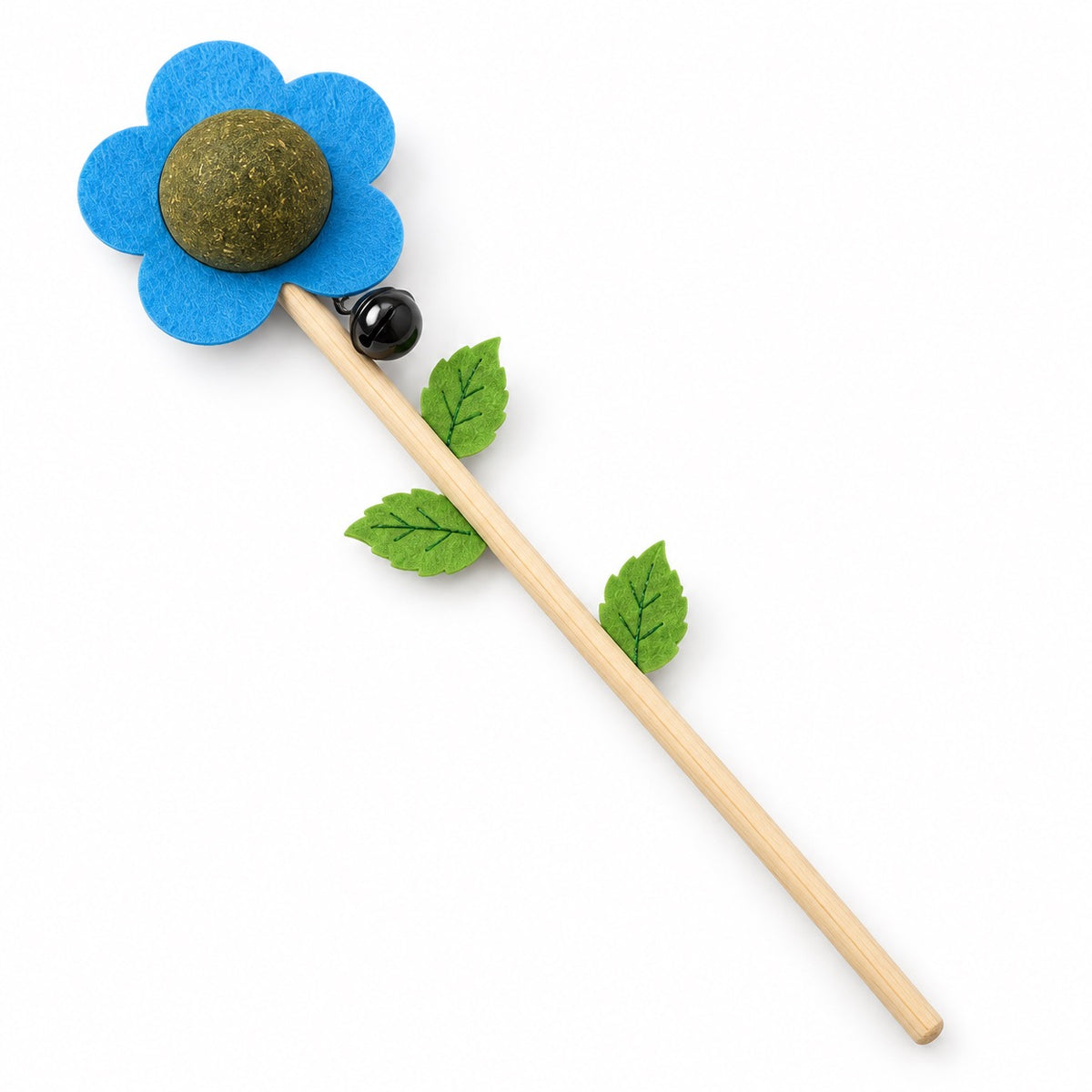 Sunflower Catnip Wand for Batting - Blue Sunflower