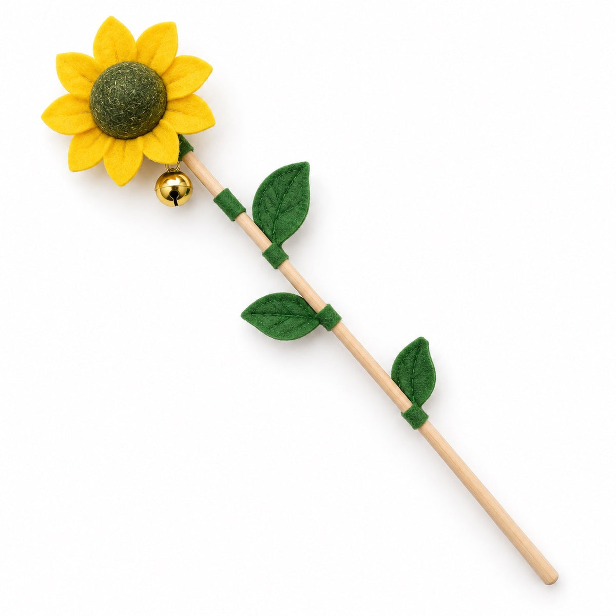 Sunflower Catnip Wand for Batting - Yellow Sunflower