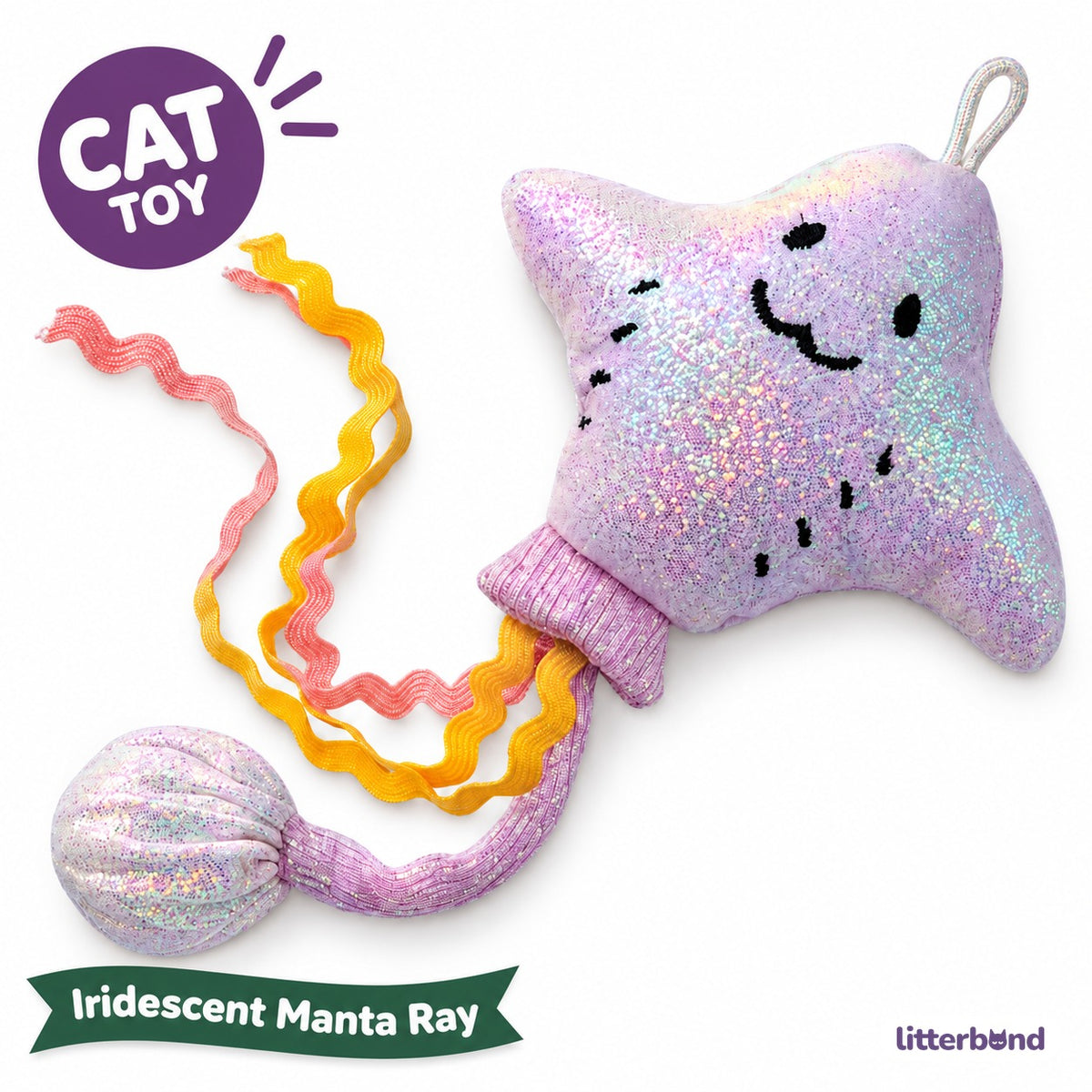 Iridescent Manta Ray Plush for Batting