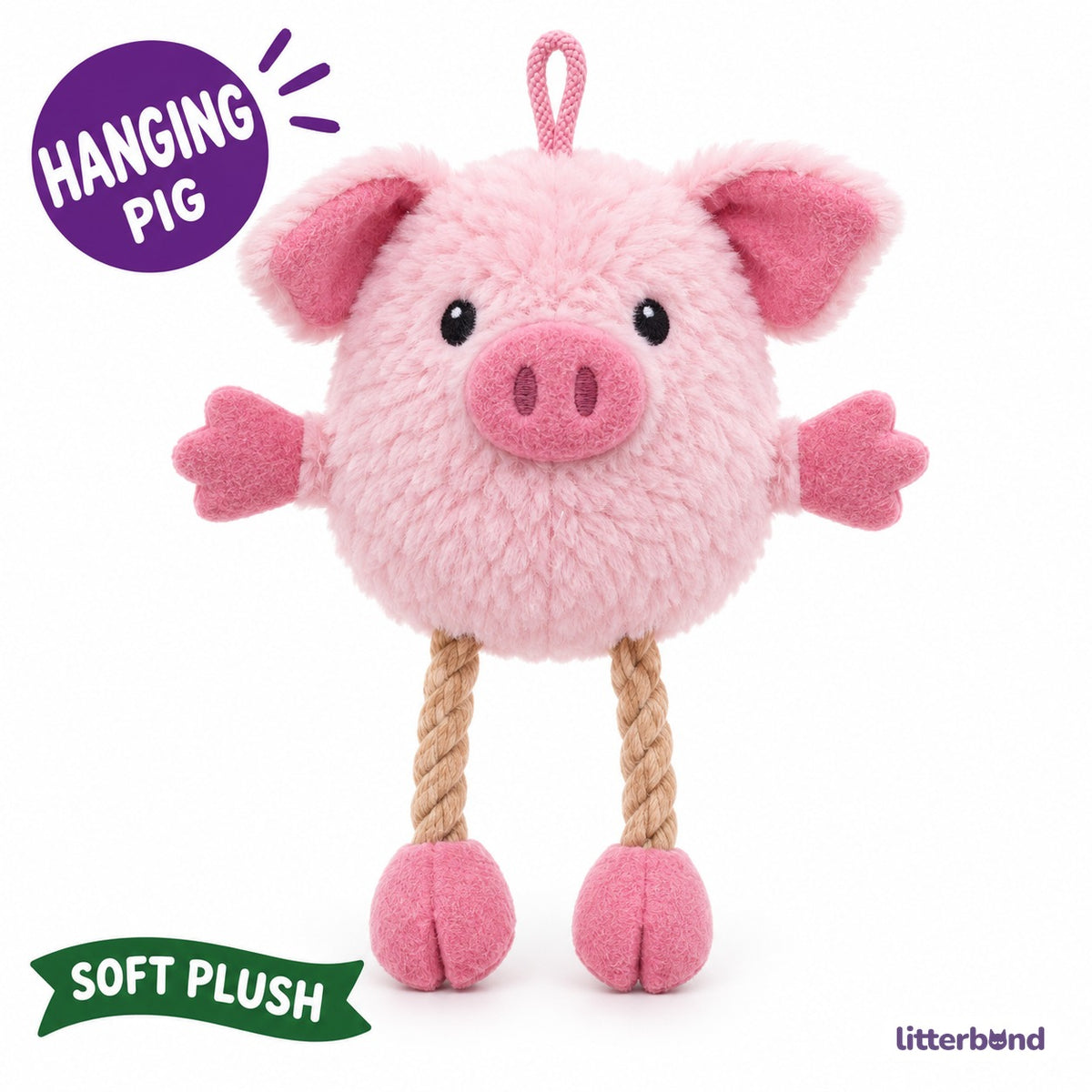 Pink Pig Hanging Toy for Batting