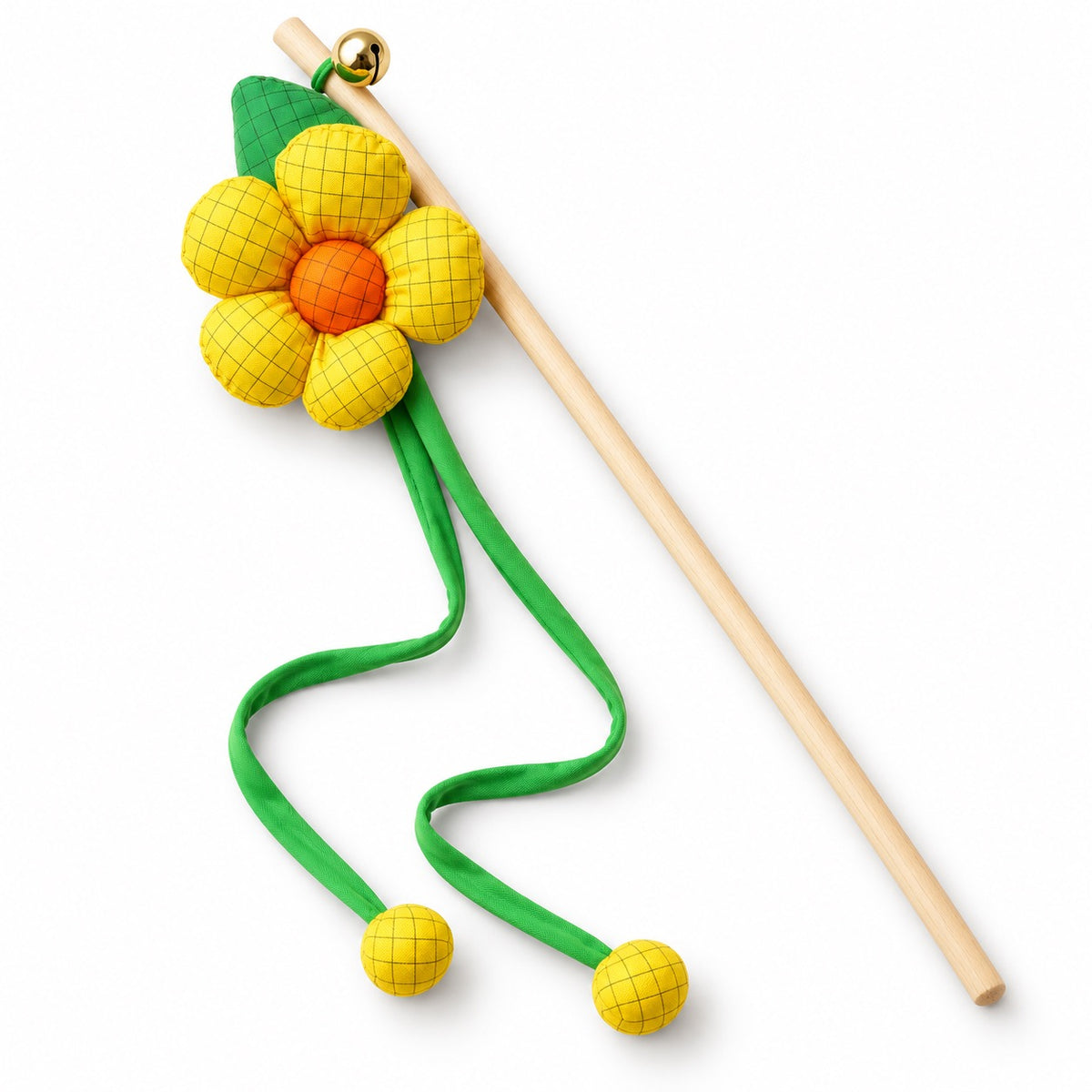 Grid Flower Ribbon Wand - Grid Flower Wand