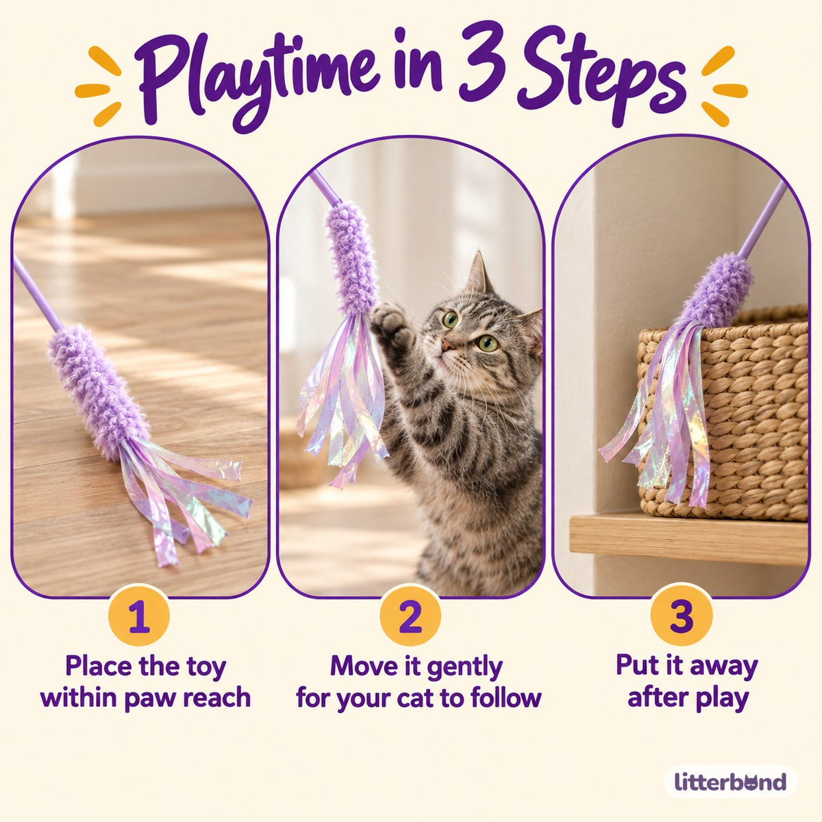 Iridescent Ribbon Teaser for Batting - how to play