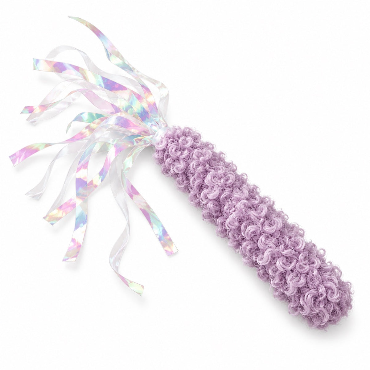 Iridescent Ribbon Teaser for Batting - Lavender Curly Plush