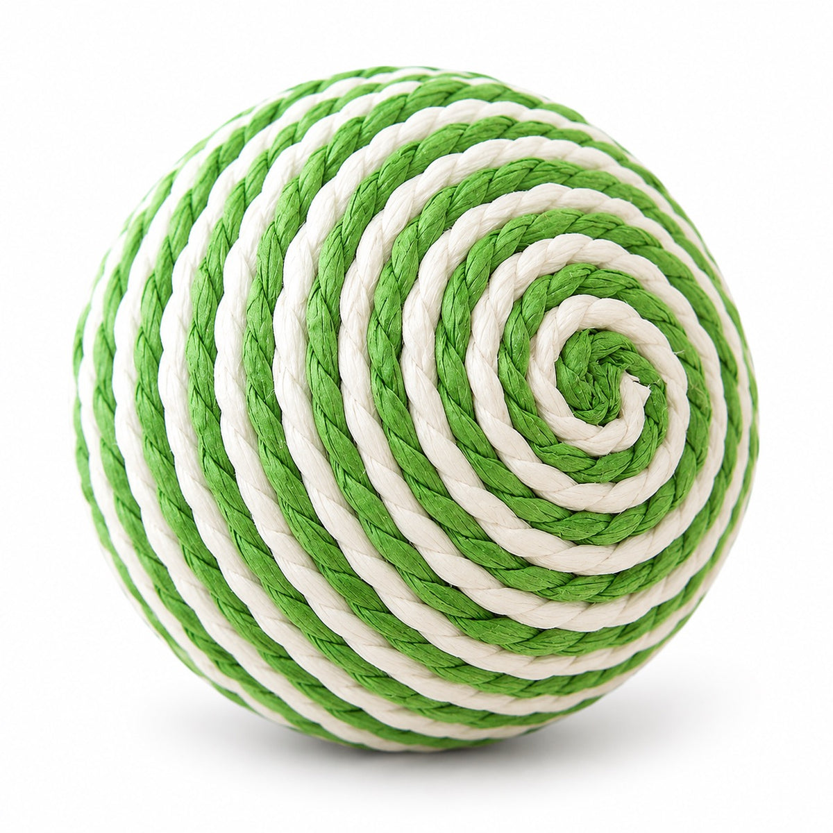 Green Stripe Sisal Bell Ball - Green Stripe Sisal Ball