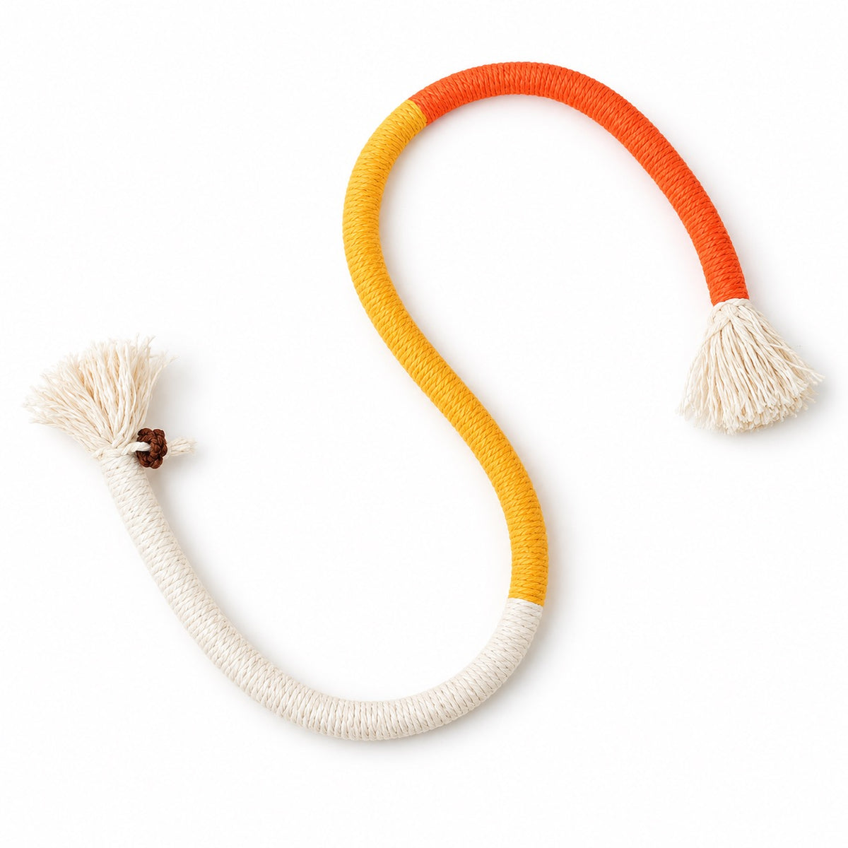 Tassel Trail Rope Toy - Orange