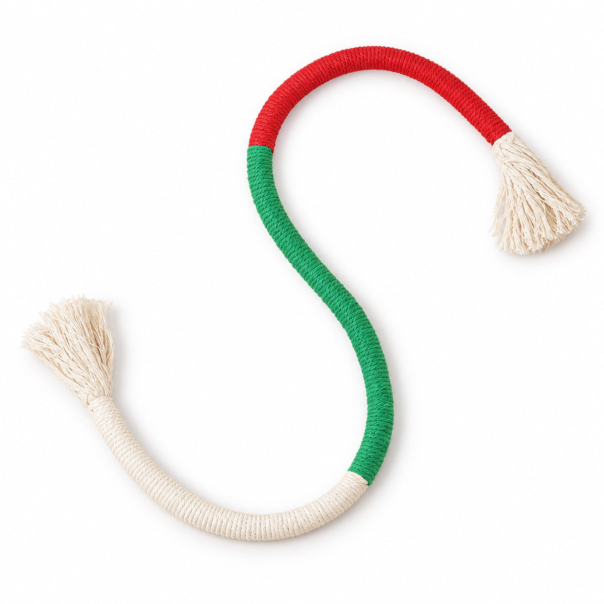 Tassel Trail Rope Toy - Red Green
