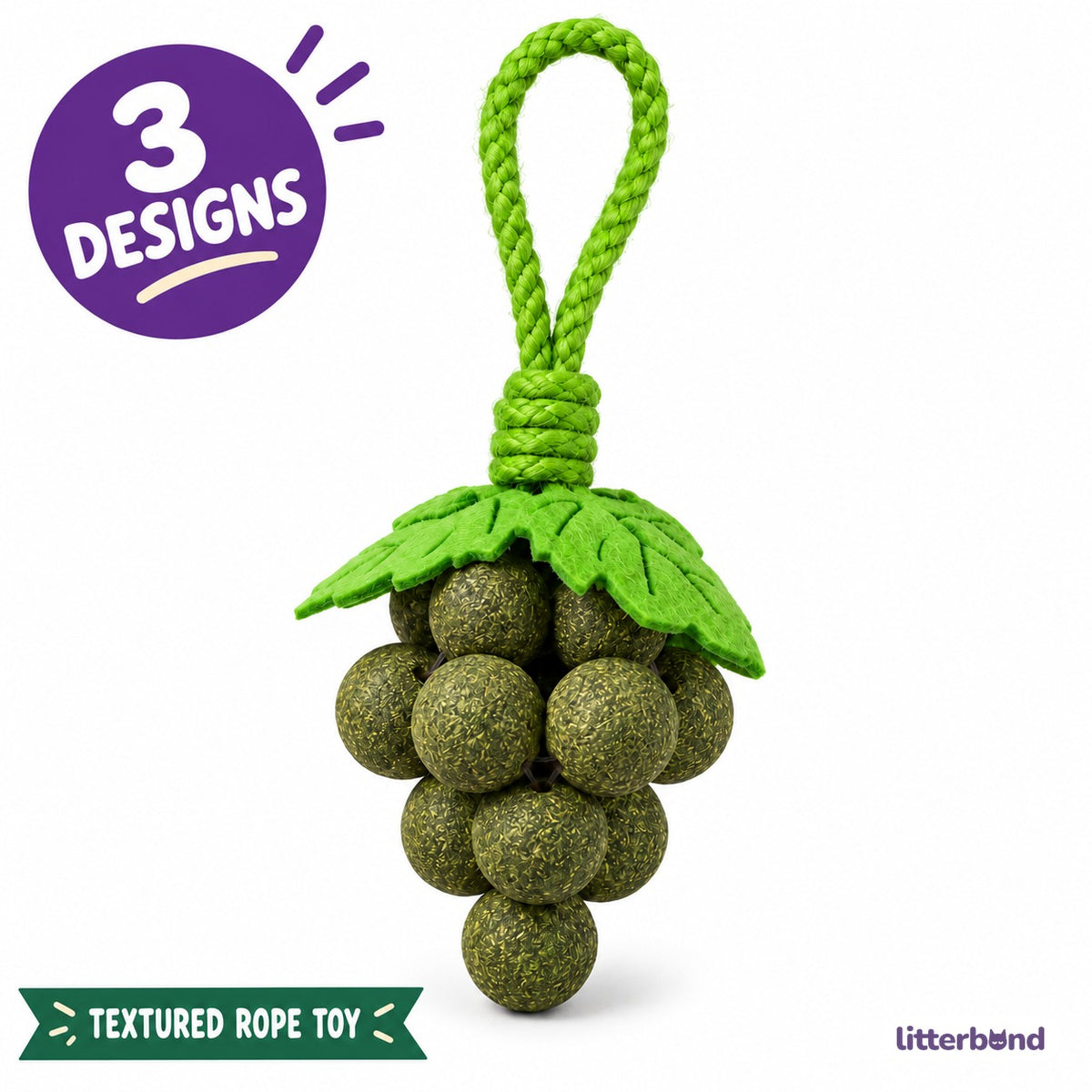 Textured Grape Cluster Hanging Toy