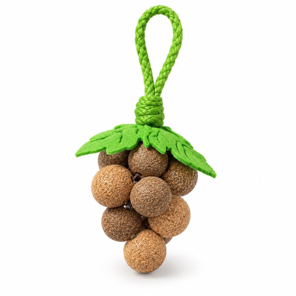 Textured Grape Cluster Hanging Toy - Tan Grape