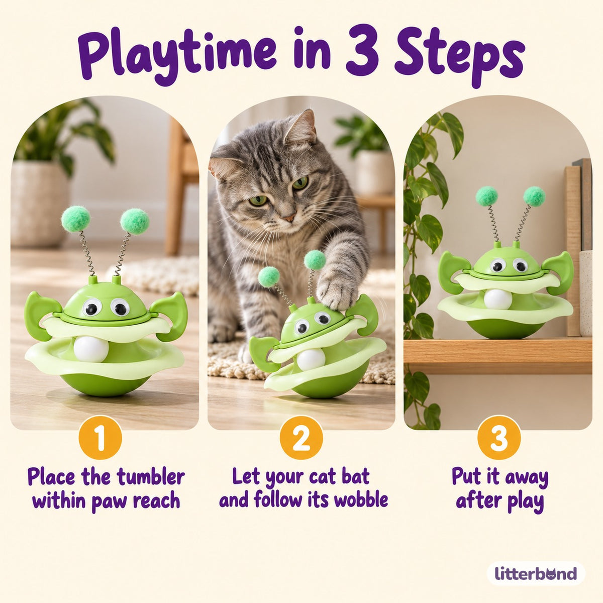 Bee Wobble Spinner Toy - how to play