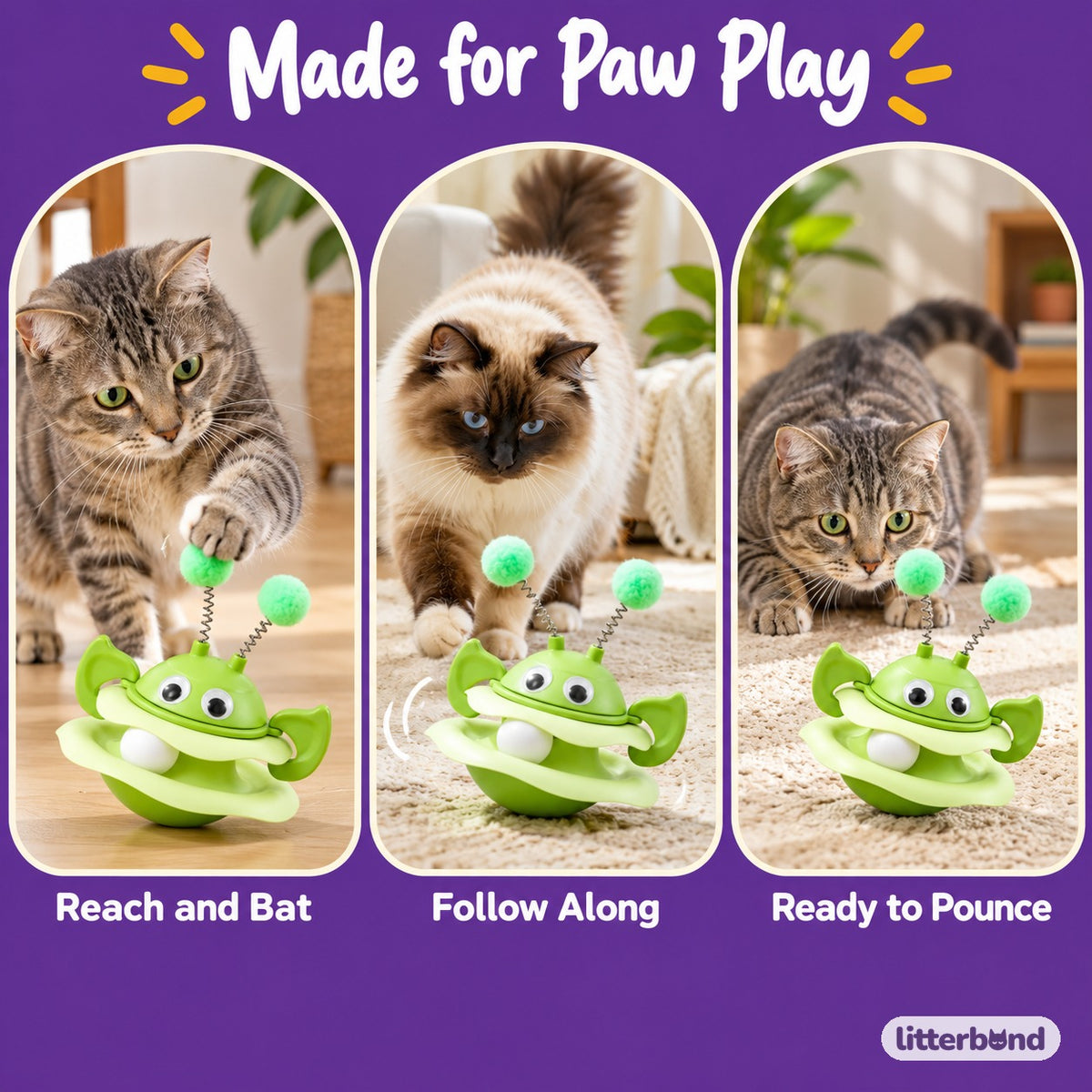 Bee Wobble Spinner Toy - playtime at home
