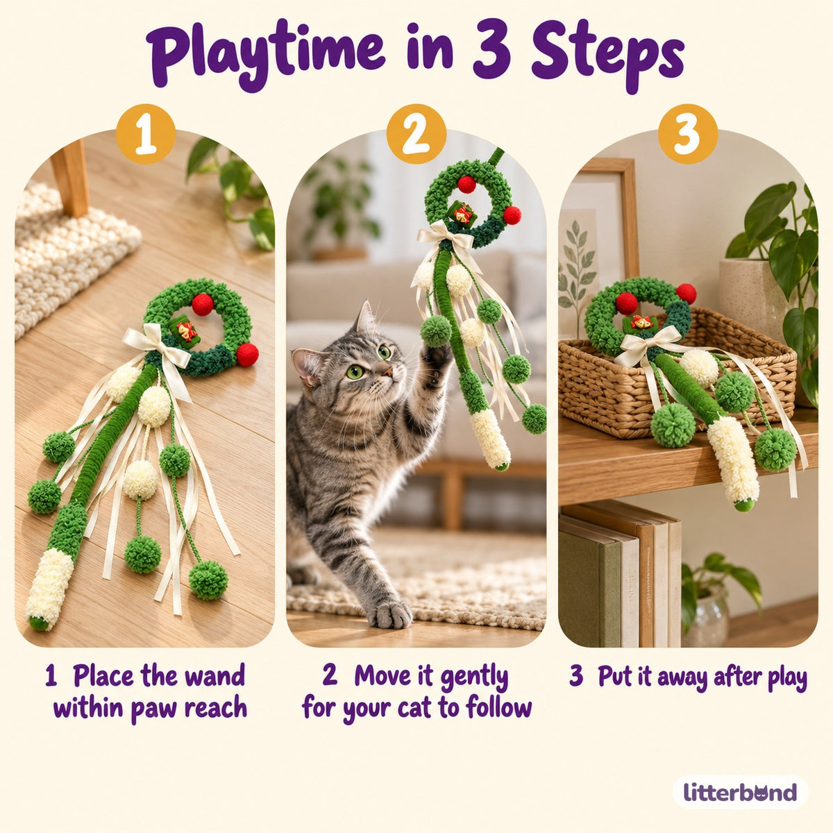 Macaron Plush Ring Wand - how to play