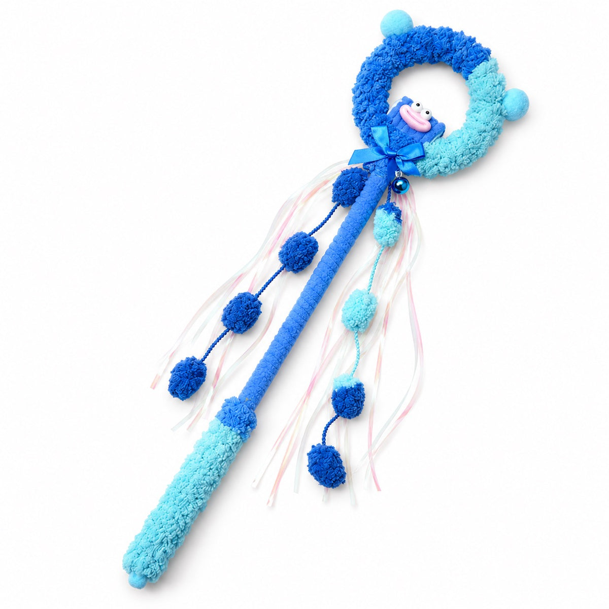 Macaron Plush Ring Wand - Ocean Blue
