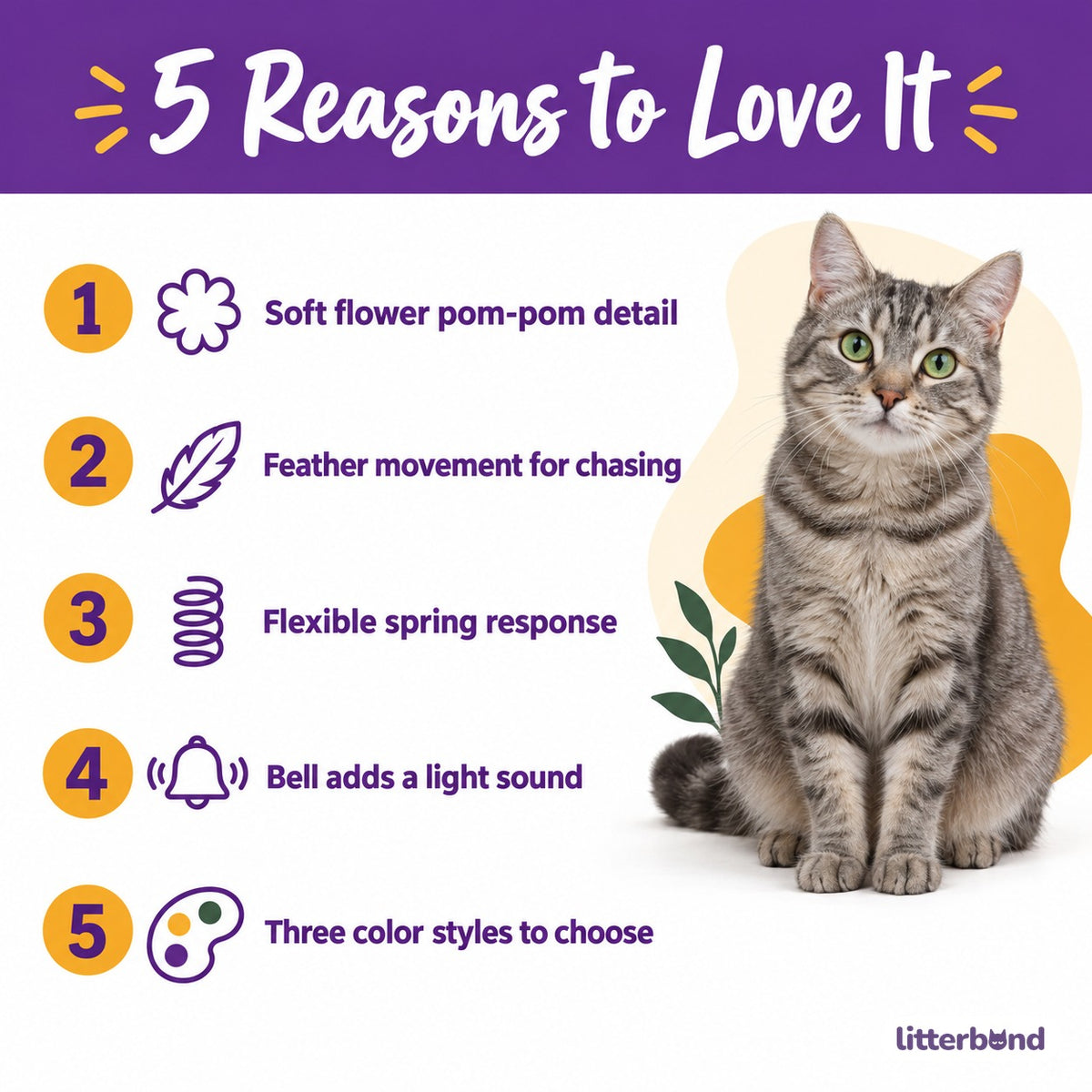 Flower Feather Wands for Chasing - 5 reasons to love it