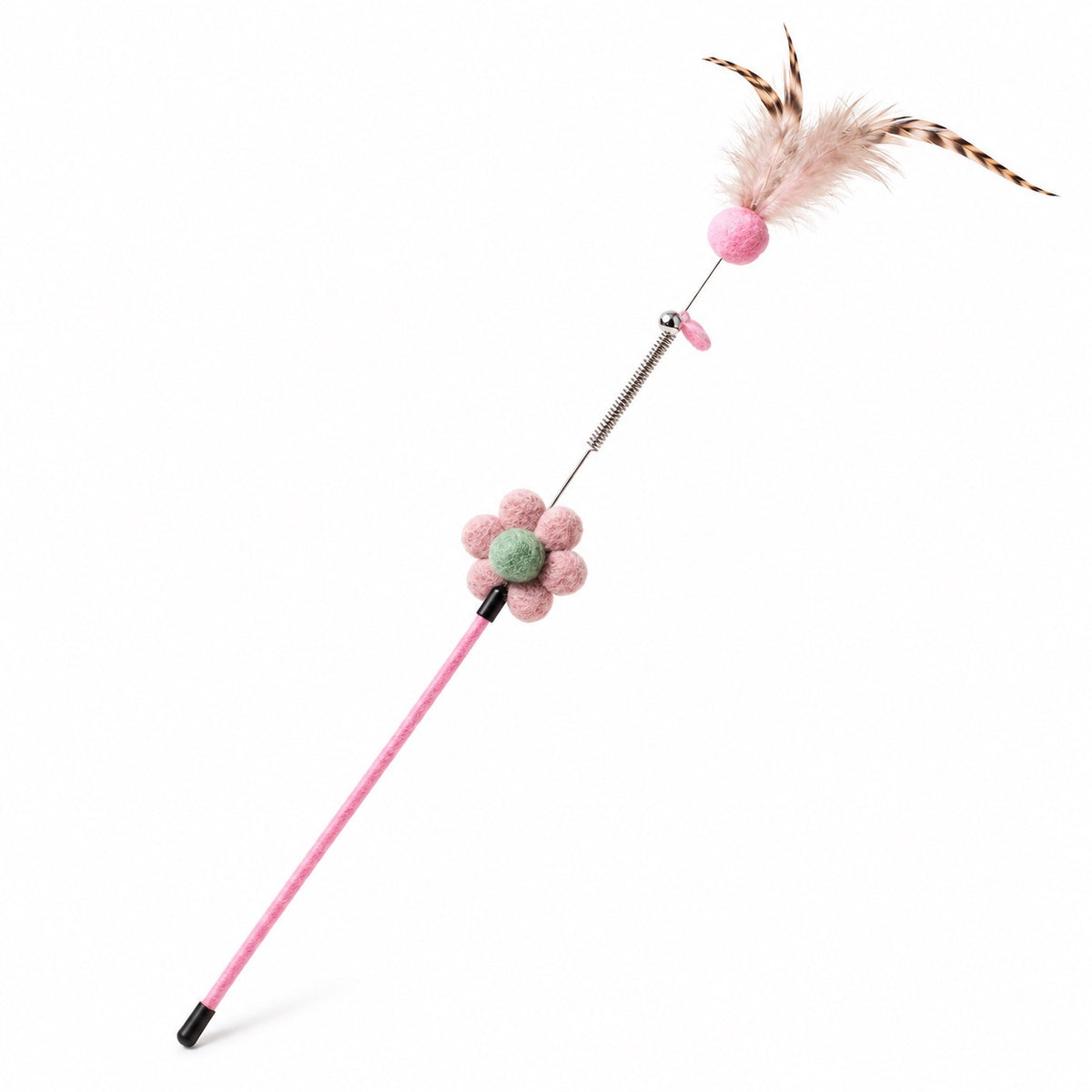 Flower Feather Wands for Chasing - Pink Flower