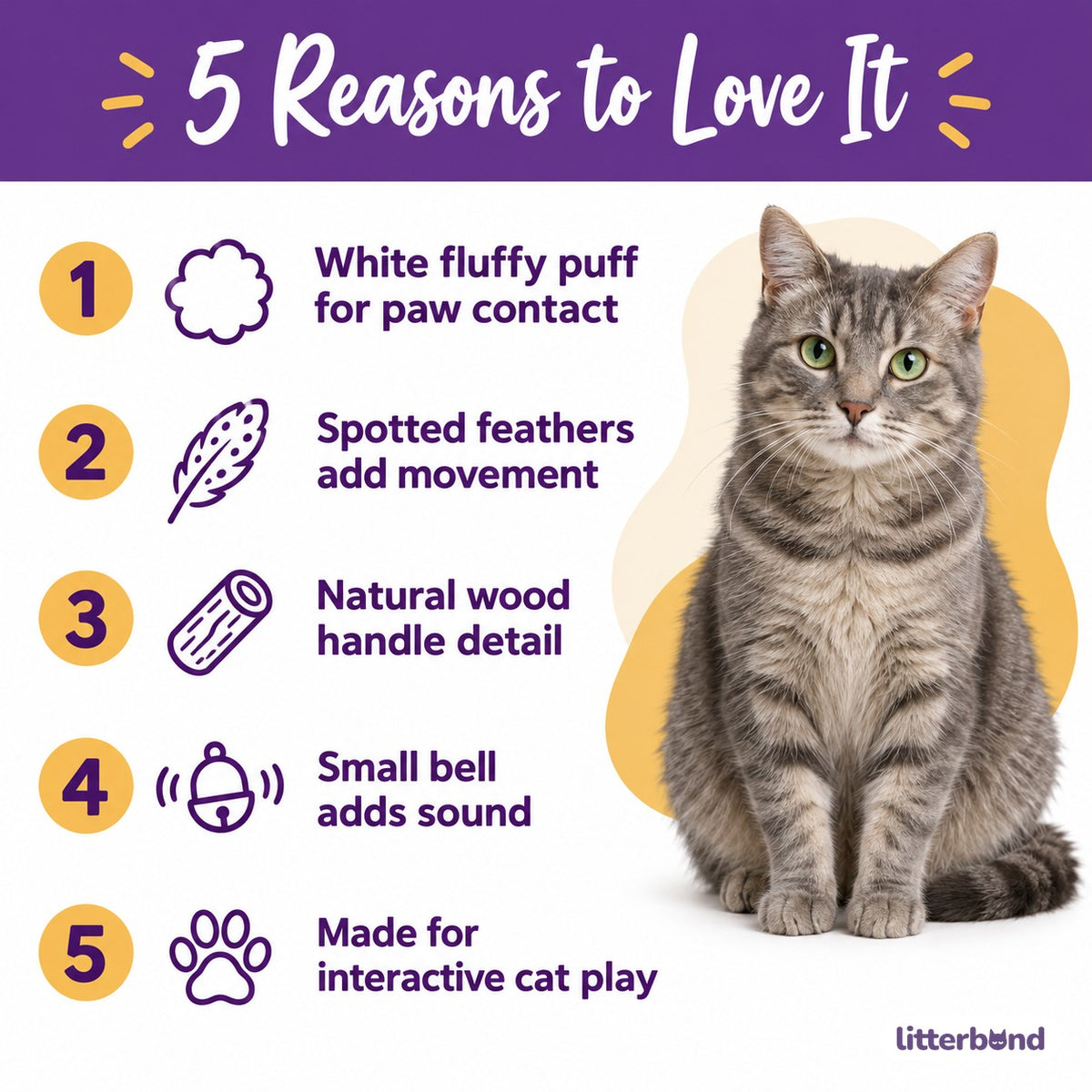 Silvervine Fluffy Puff Teaser Wand - 5 reasons to love it