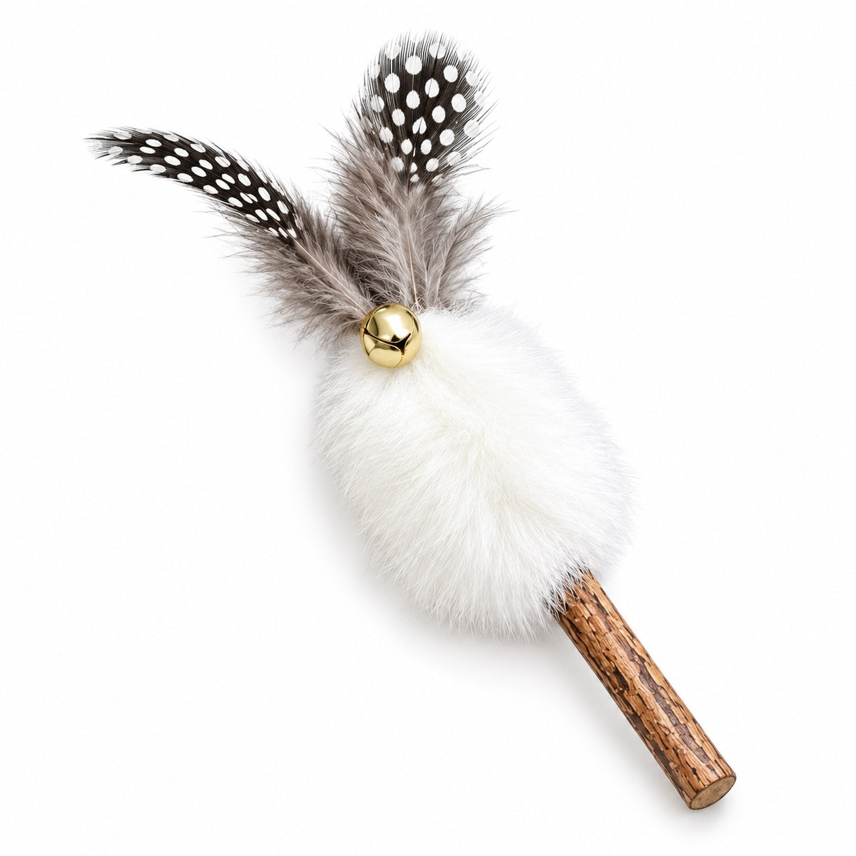 Silvervine Fluffy Puff Teaser Wand - Fluffy Feather Wand