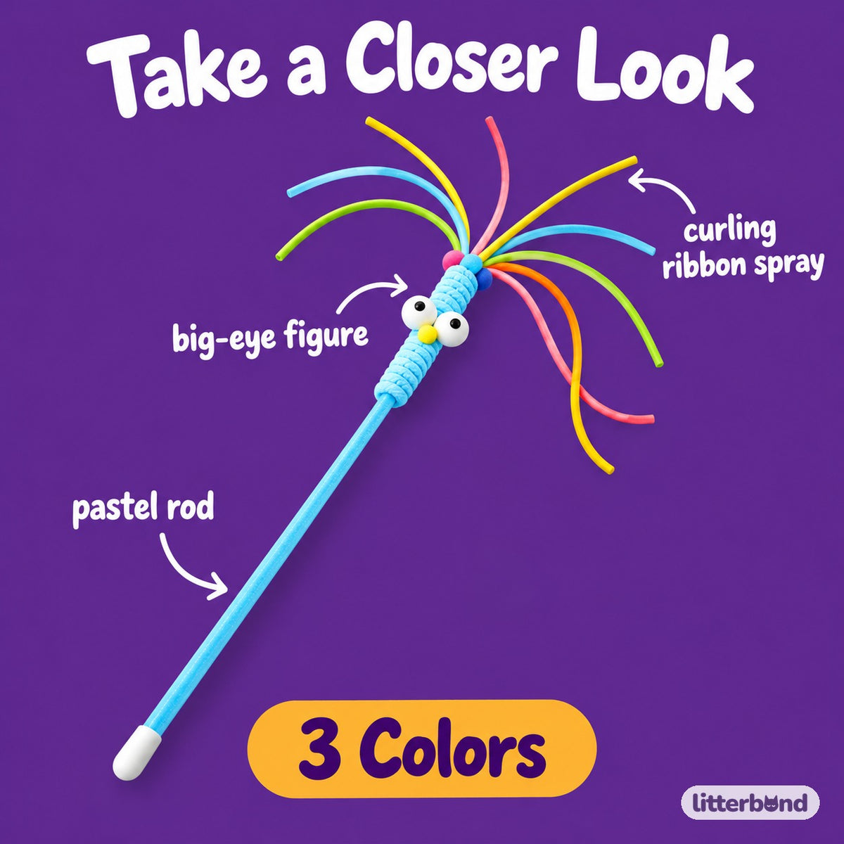 Big-Eye Ribbon Wand for Batting - close-up details
