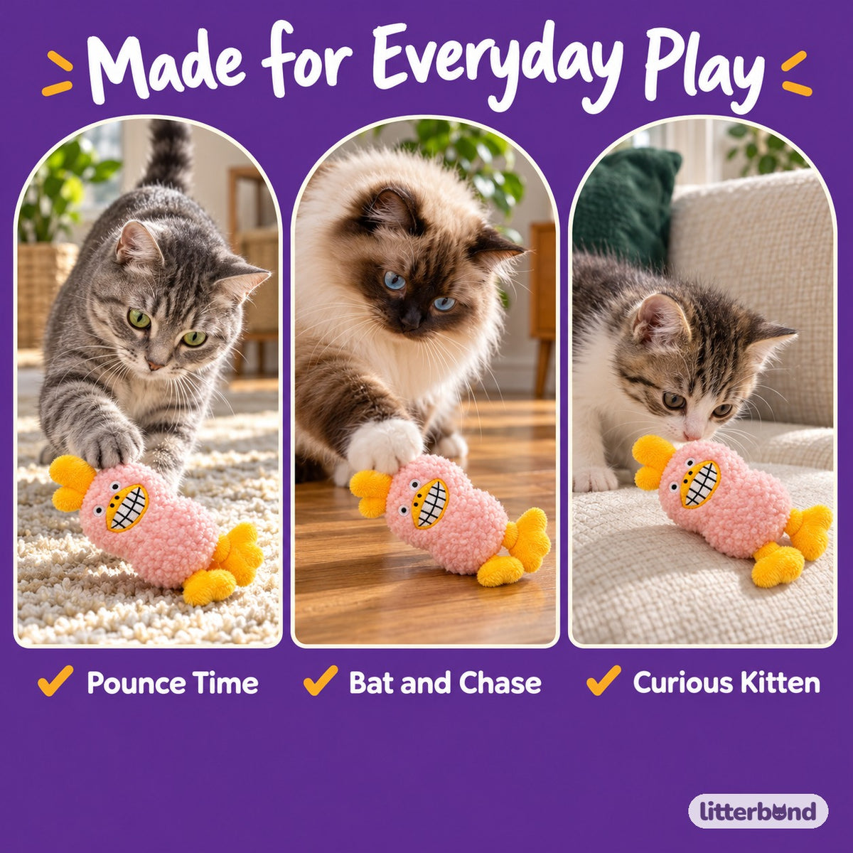 Novelty Plush Toys for Batting - playtime at home