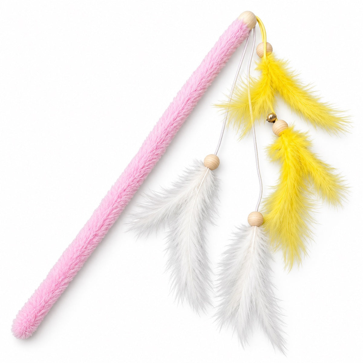 Pink Plush Feather Wand - Pink Plush Feather Wand