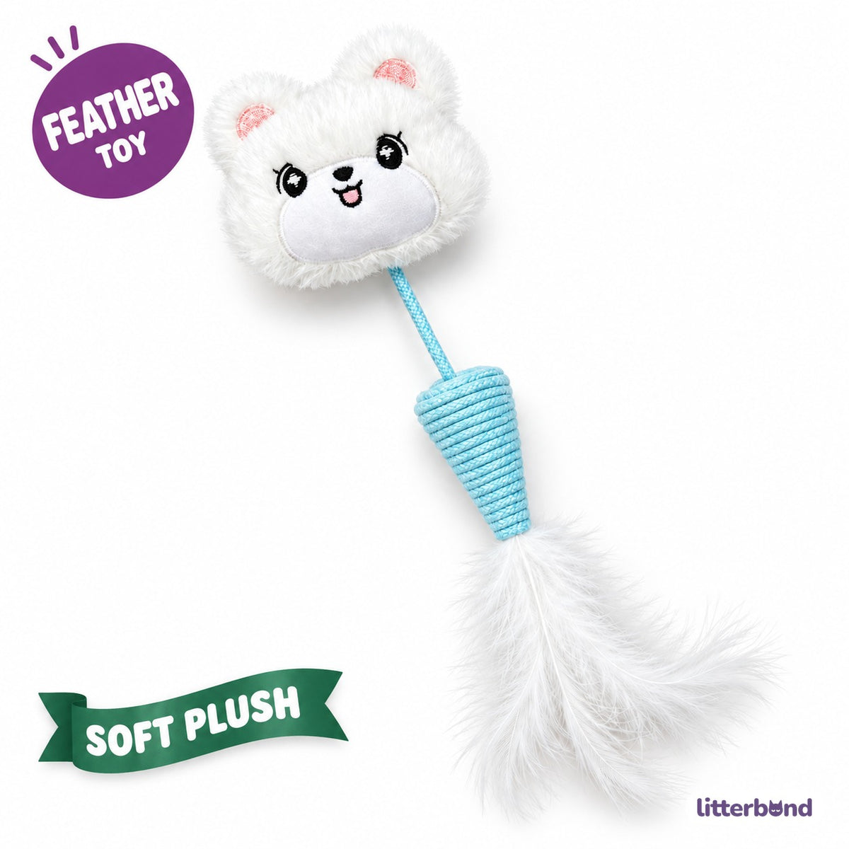 Plush Face Feather Cone for Batting