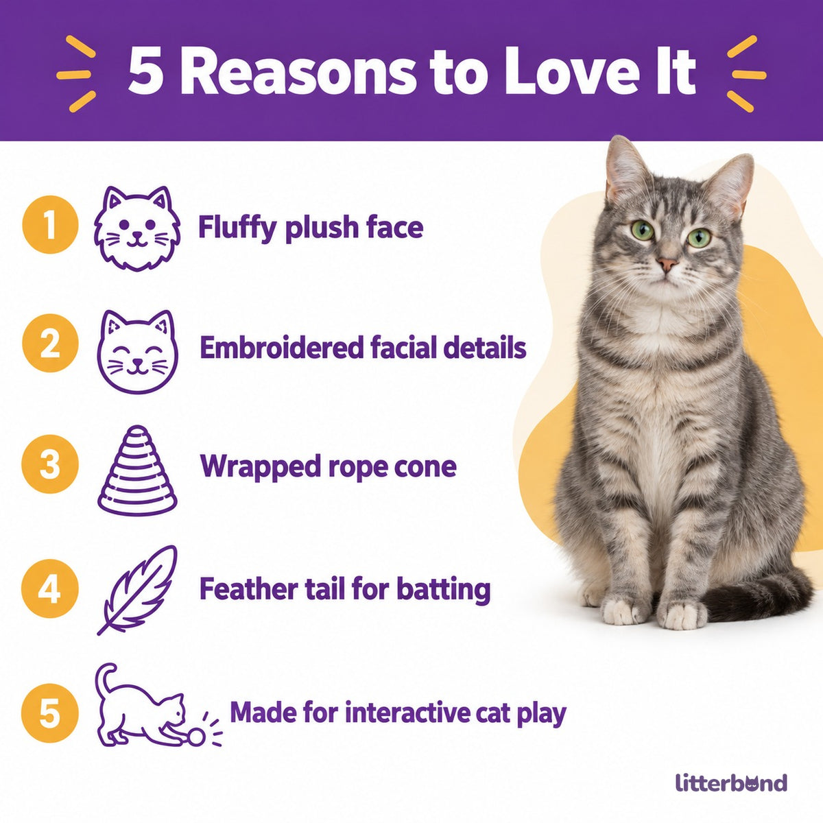 Plush Face Feather Cone for Batting - 5 reasons to love it