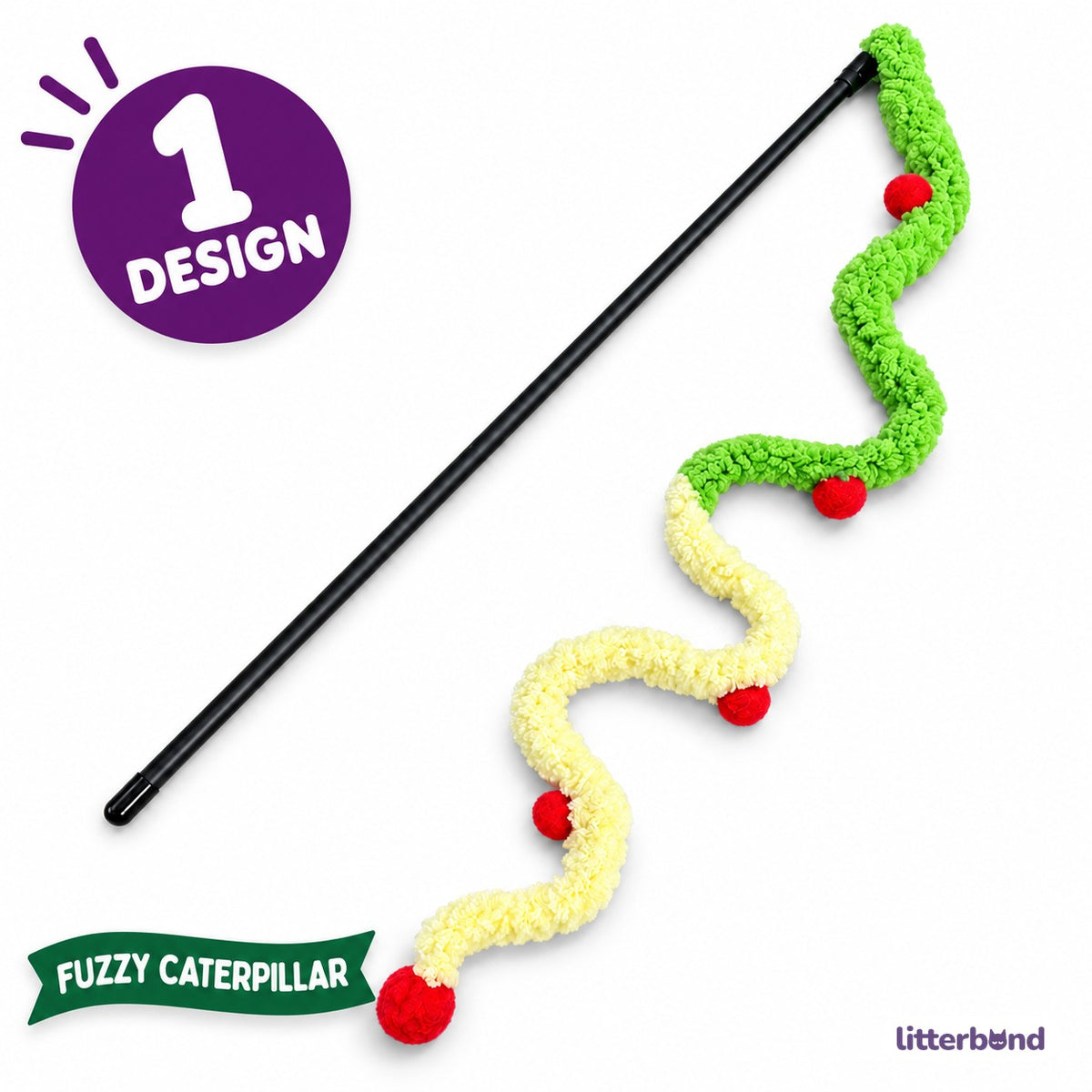 Fuzzy Caterpillar Wand for Chasing