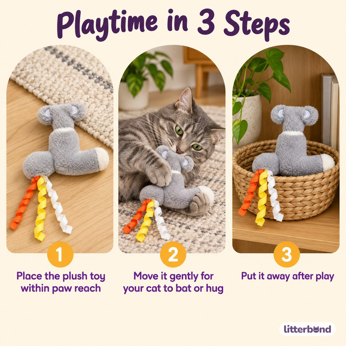 Gray Faucet Plush Toy for Batting - how to play