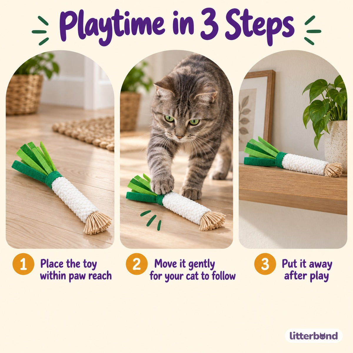 Silvervine Scallion Plush for Batting - how to play
