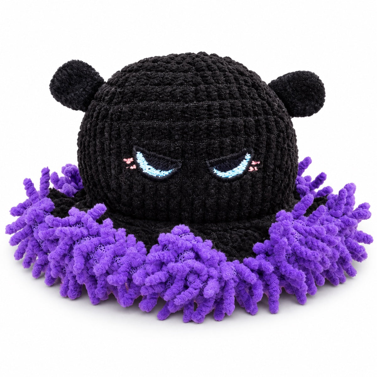 Chenille Octopus Plush Toy for Batting & Hugging - Black Octopus