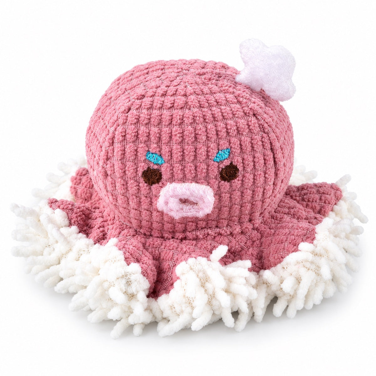 Chenille Octopus Plush Toy for Batting & Hugging - Pink Octopus