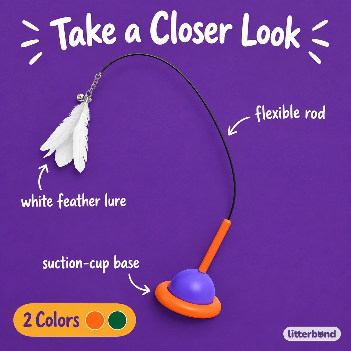 Suction Feather Chaser Wand - close-up details