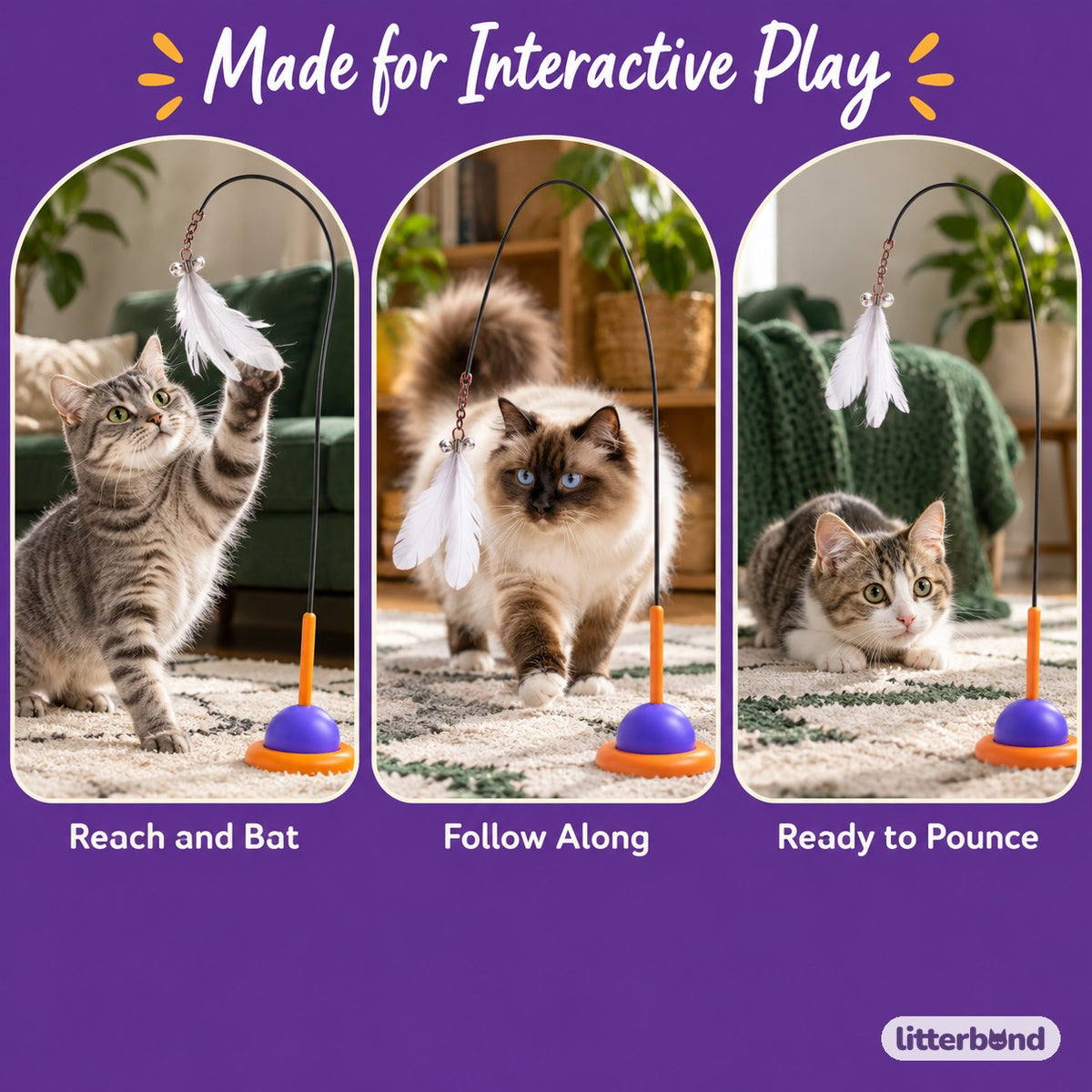 Suction Feather Chaser Wand - playtime at home
