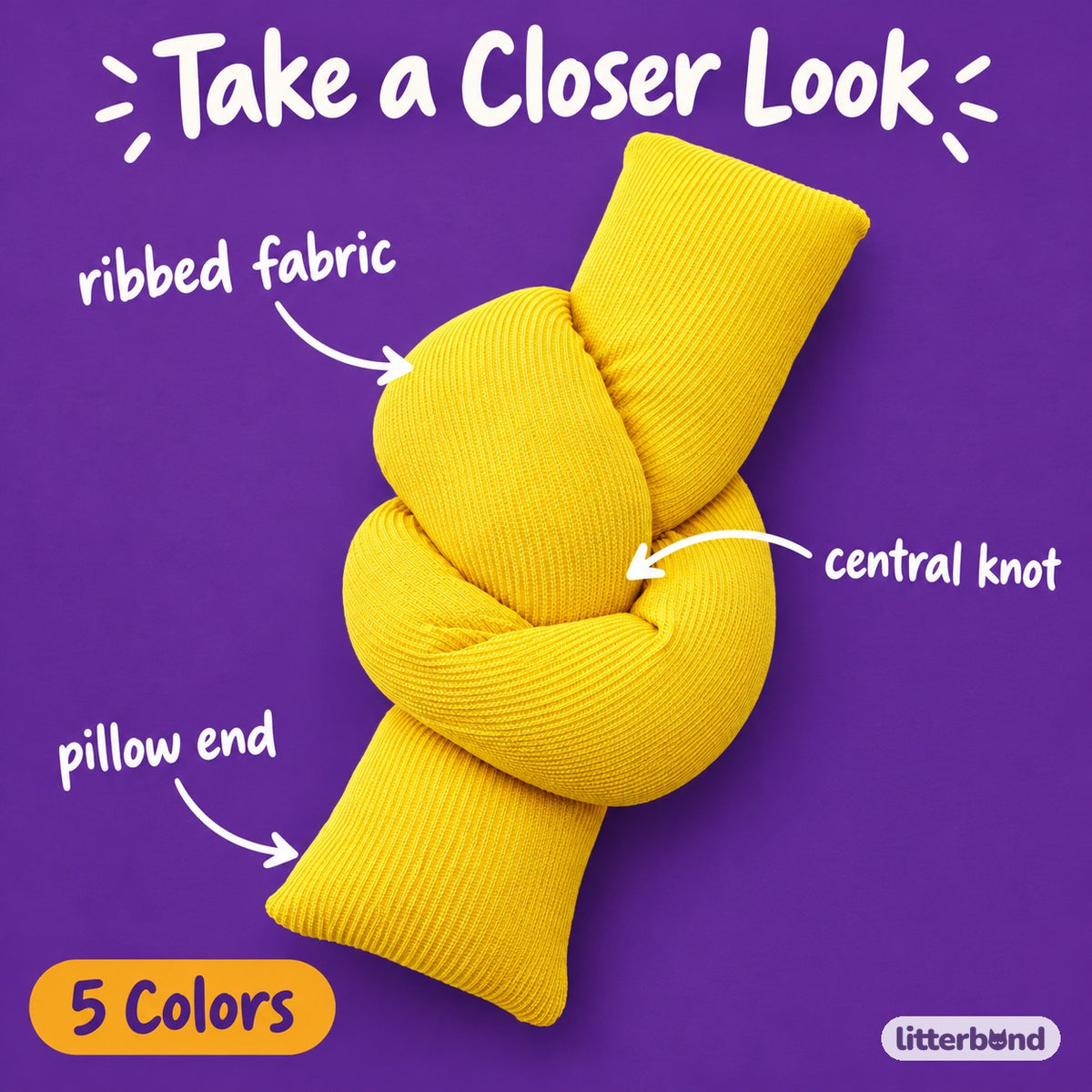 Knotted Crinkle Kicker Pillow - close-up details