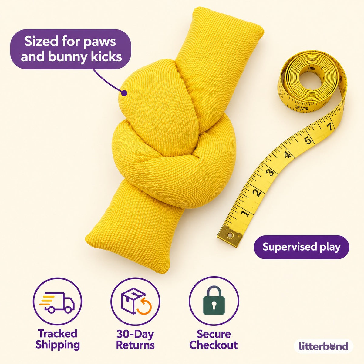 Knotted Crinkle Kicker Pillow - size and details