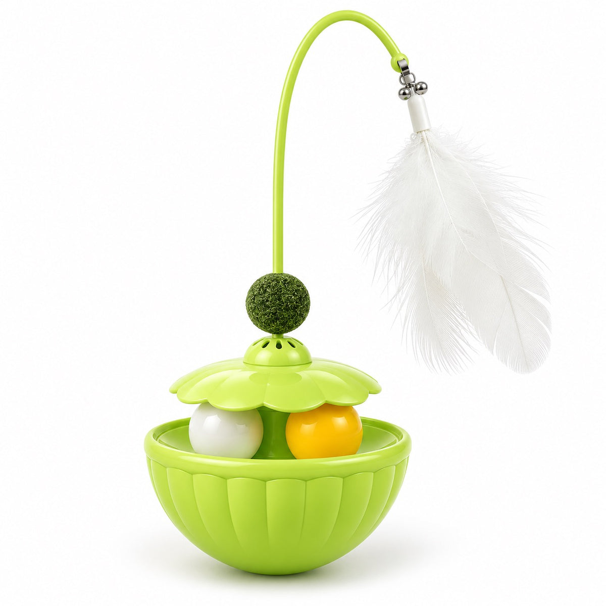 Feather Wobble Toy for Batting - Apple Plain