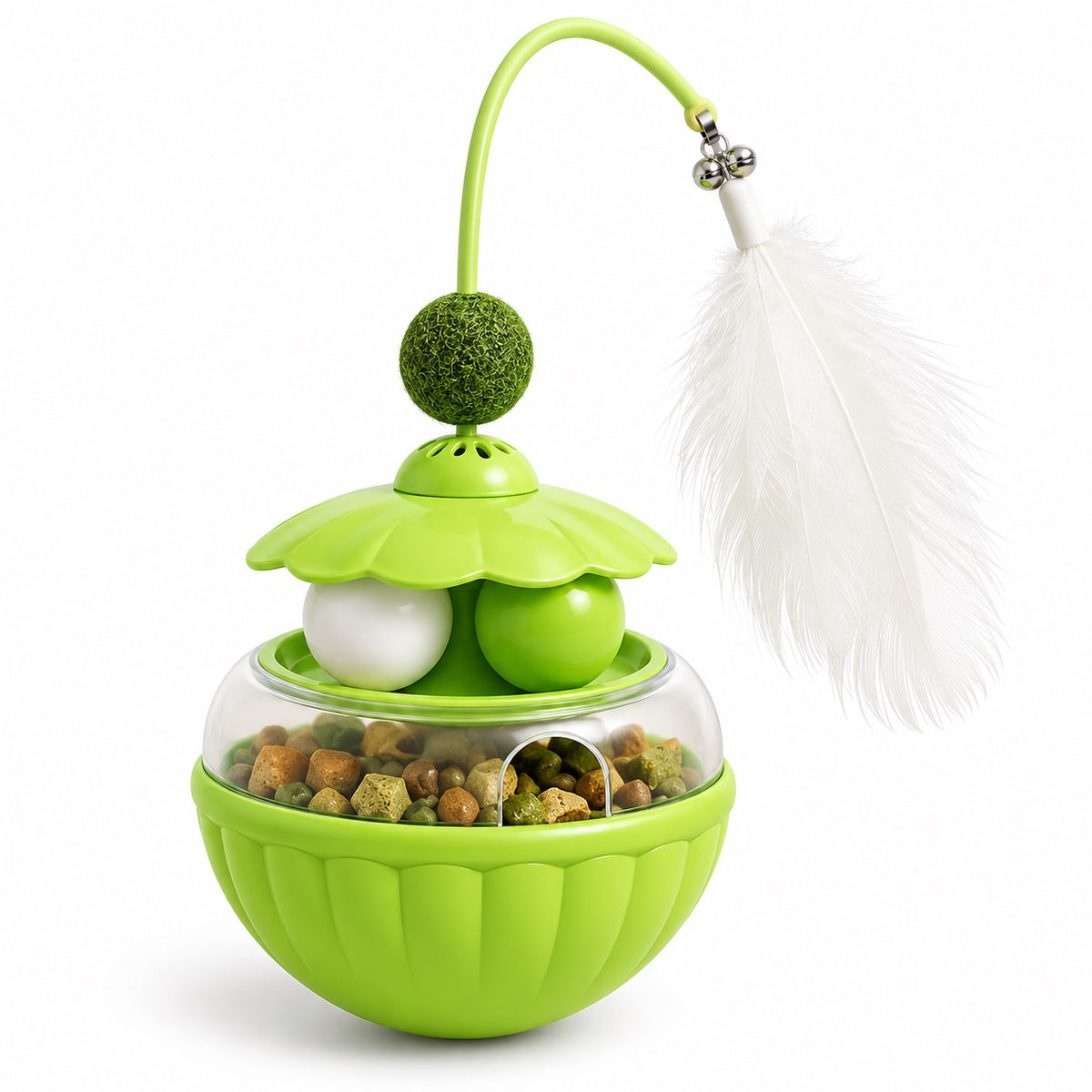 Feather Wobble Toy for Batting - Apple Treat