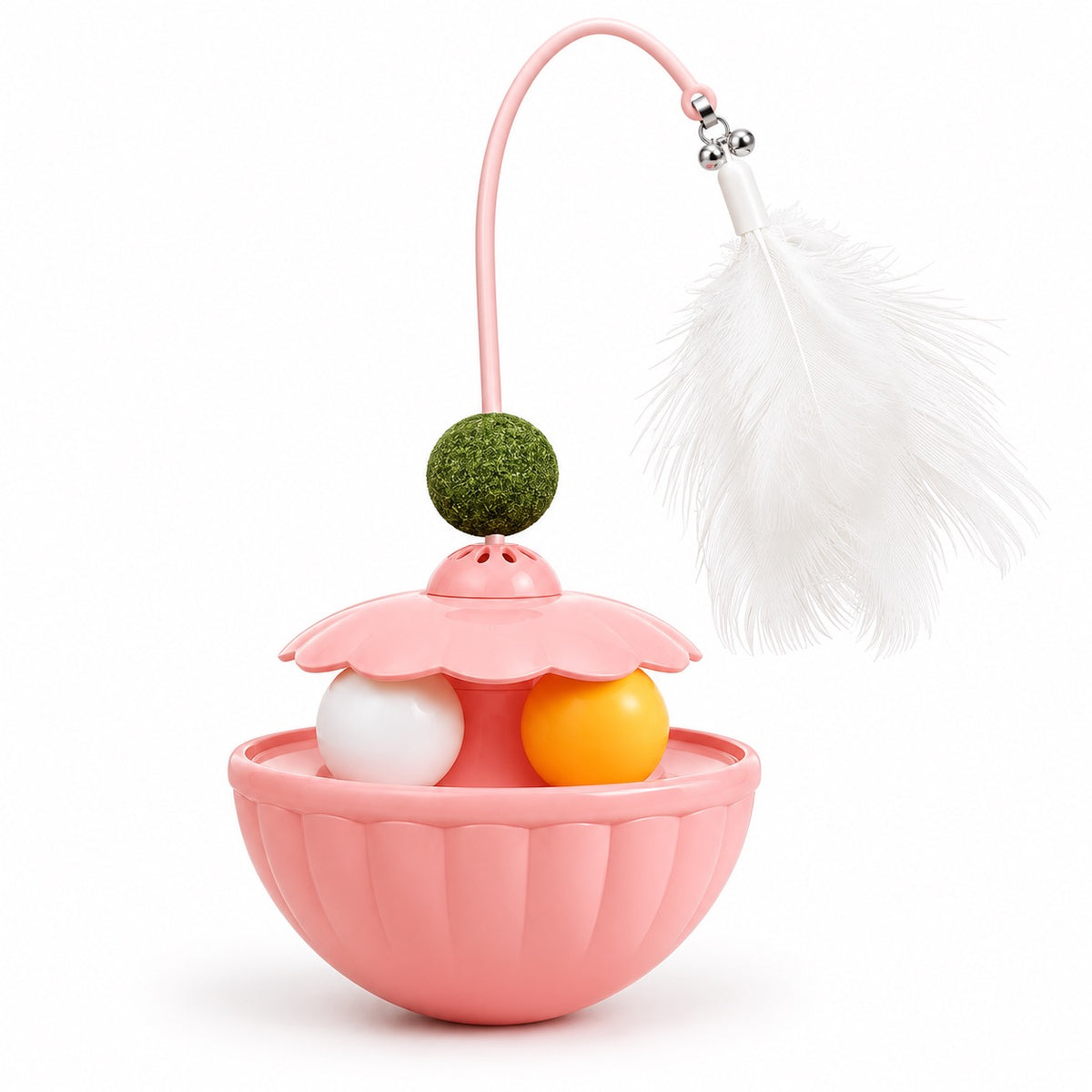 Feather Wobble Toy for Batting - Guava Plain