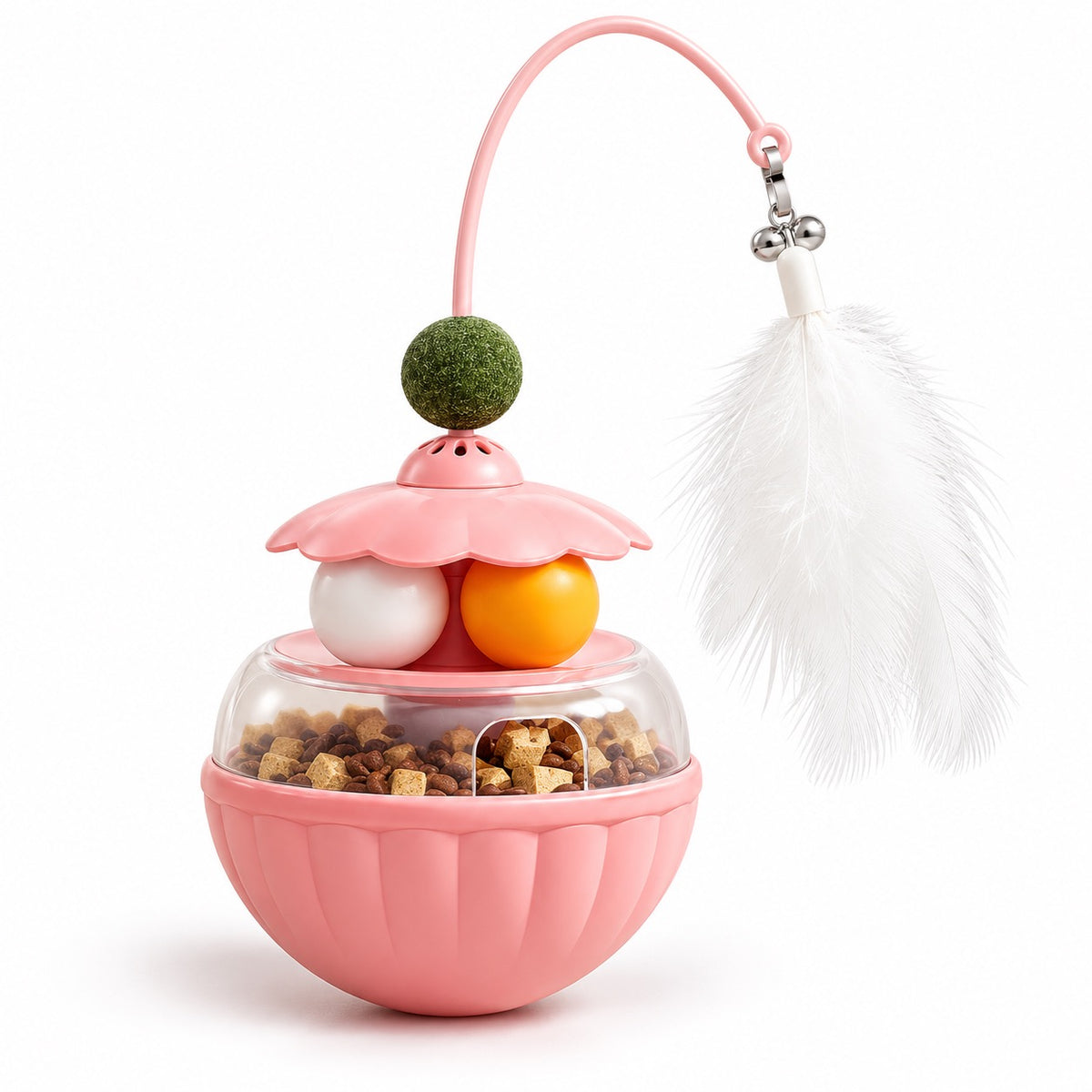 Feather Wobble Toy for Batting - Guava Treat